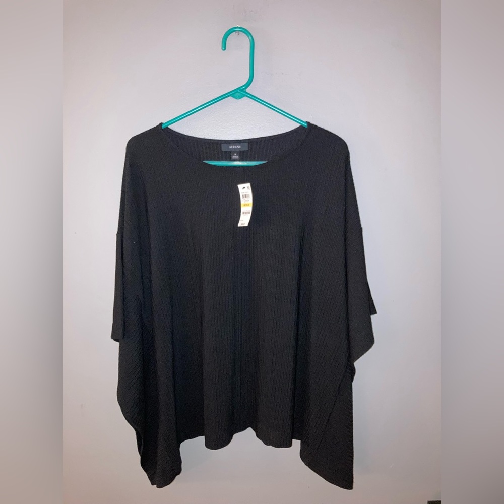 NWT Alfani Ribbed Scoop Neck Top